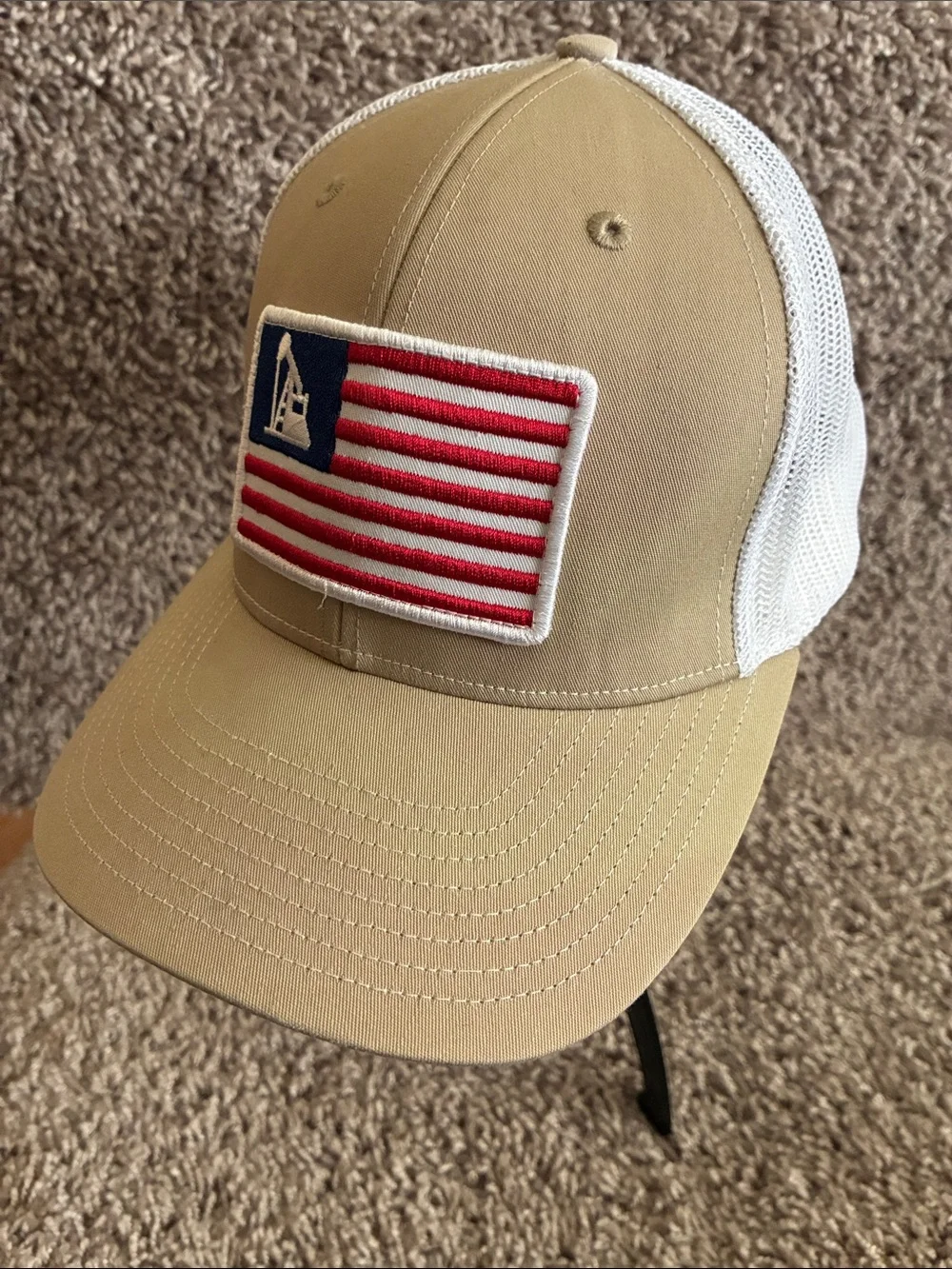 Ariat Oil Rig USA Flag Trucker SnapBack Cap